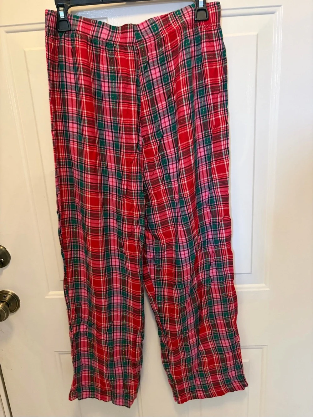 Source Unknown Red Green Plaid Pajama Pants